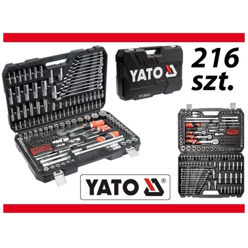 YATO YT-38841 sada nástrčných kľúčov 1/4 palca, 3/8 palca, 1/2 palca