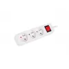 Predlžovací kábel LANBERG PS1-03E-0300-W — 3 m kábel, 3 zásuvky Type E AC, biely, interiérová