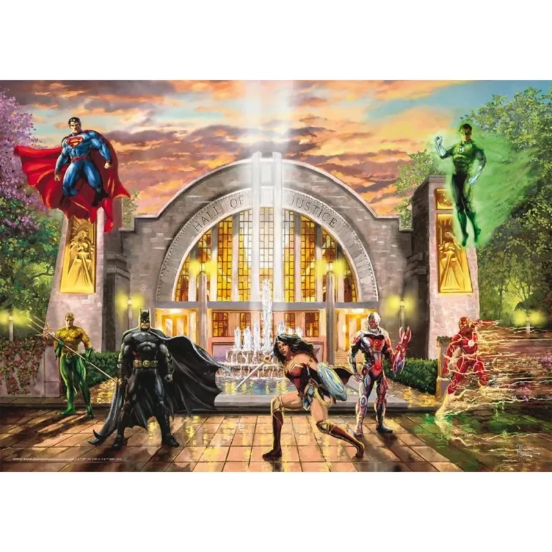 Thomas Kinkade Studios: DC Justice League - Hall Of Justice, Puzzle 1000 dielikov