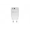 Káblová nabíjačka pre mobilné zariadenia NATEC NUC-2140, 30W, USB-C PD 3.0 + USB-A, Samsung AFC, biela