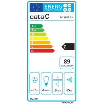Podlinkový digestor CATA GT-PLUS 45 X /M — 492 mm, nehrdzavejúca oceľ, 645 m³/h, kovový filter, tlačidlové ovládanie