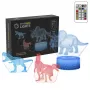 Stolná LED lampa MANTA SNL117RGB RGB 3D dinosaurus svetelná dekorácia