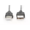 Digitus ASSMANN - USB predlžovací kábel - USB (W) na USB (W) - 1,8 m (USB/USB 2.0) - zaliaty - čierny (AK-300200-018-S)