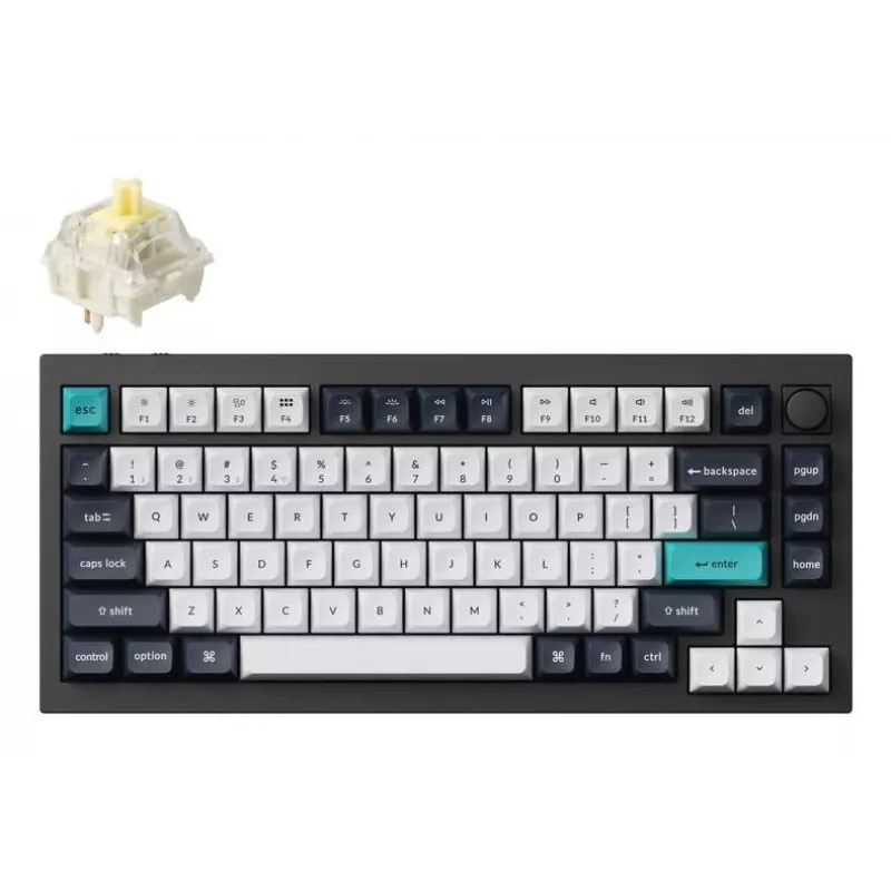 Mechanická klávesnica Keychron Q1 Max 75% s Banana Switches, Carbon Black