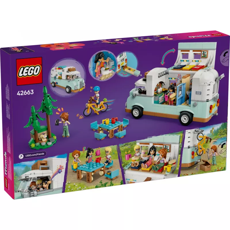 LEGO Motor Home Set 42663 — LEGO Friends obytný automobil, 778 dielov, 3 mini bábiky, od 7 rokov