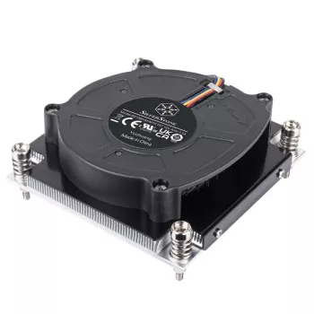 Vzduchový chladič procesora SILVERSTONE SST-XE01-1700A — 8 cm ventilátor, 1000–5500 ot/min, dvojité guľôčkové ložisko, čierny