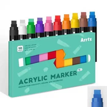 Akrylové fixky Arrtx LC303656, 10 farieb, jemné guľaté hroty