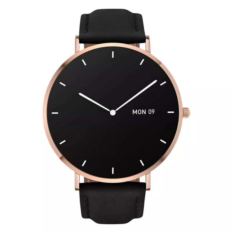 Kožené smartwatch Garett Verona zlato-čierne
