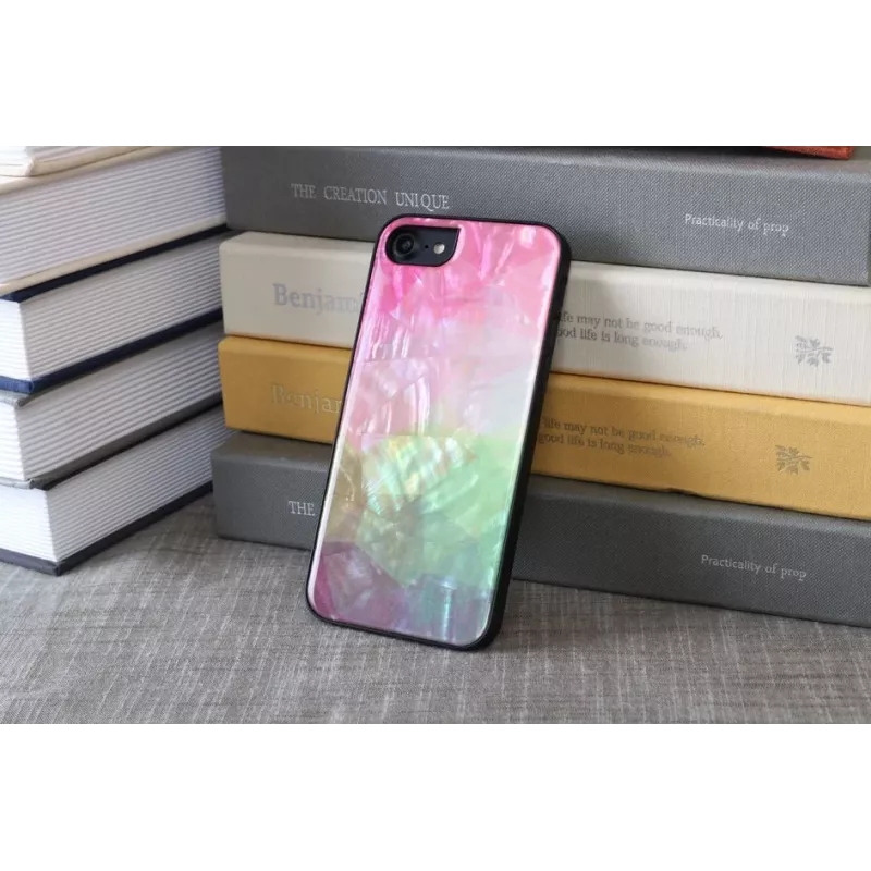 Ochranné puzdro iKins pre Apple iPhone 8/7 s dizajnom vodných kvetov, čierna