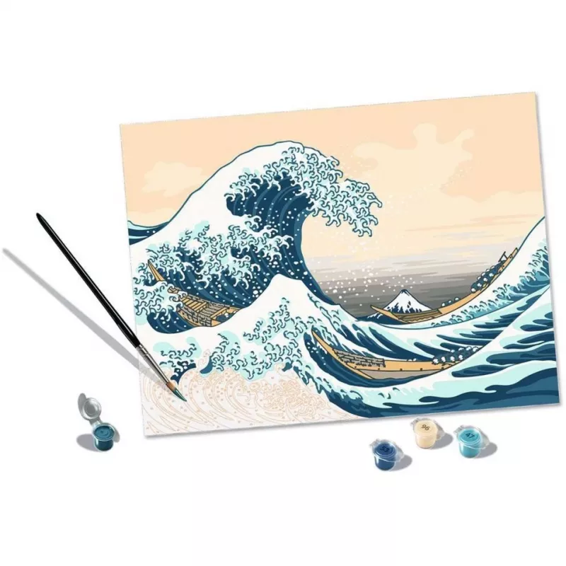 Maľovacia sada Ravensburger CreArt ART Collection Veľká vlna Hokusai 23690 — umelecká sada maľovania podľa čísel
