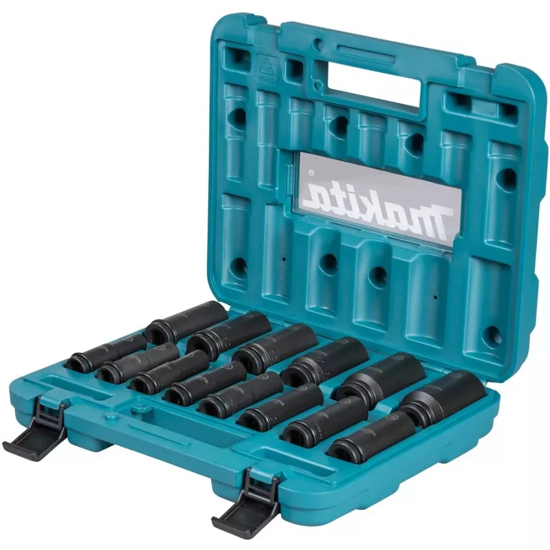 Makita E-16586 nástrčné kľúče pre rázový uťahovač sada nástrčných kľúčov čierna, zelená