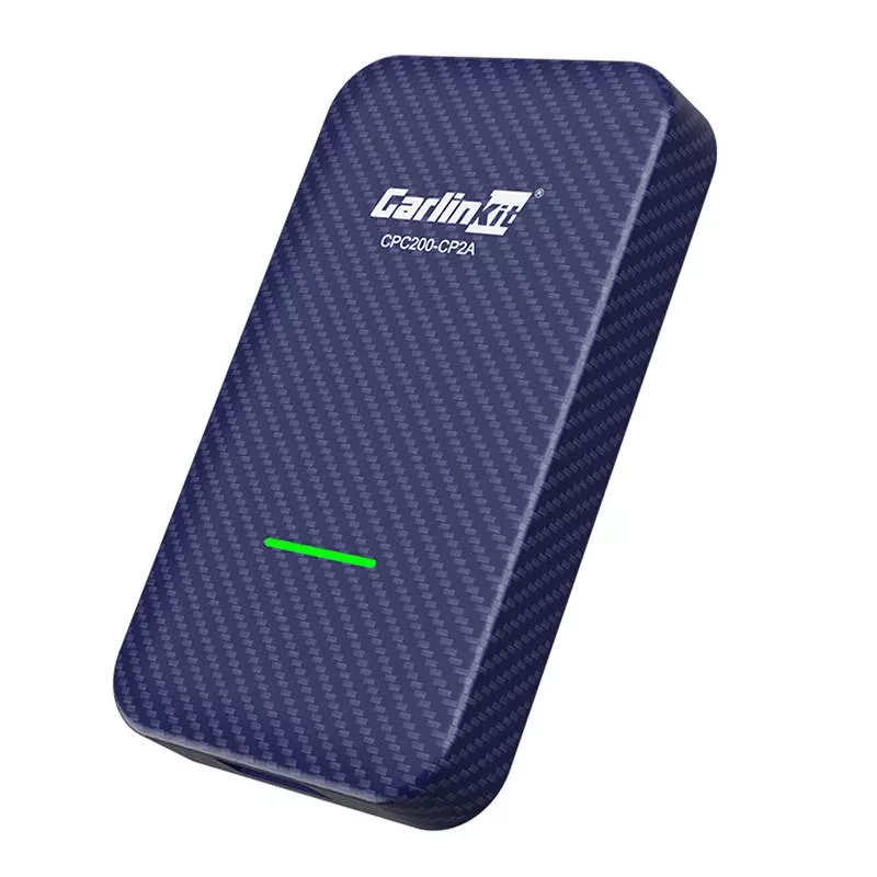 Carlinkit 4.0 CPC200-CP2A bezdrôtový adaptér pre Apple CarPlay a Android Auto, Wi-Fi 5150-5250/5725-5850 MHz, Bluetooth 5.2, USB-C, modrý