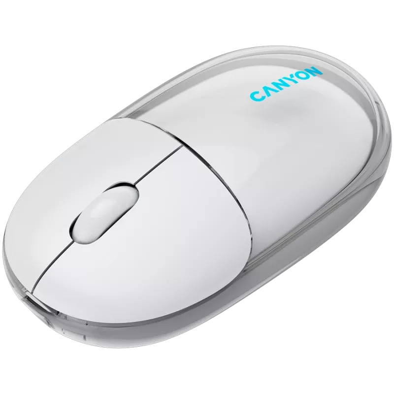 CANYON myš OnClick 24 BT/ bezdrôtová priehľadná/biela