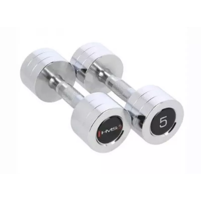 HMS Fitness CHD05 jednoručná batéria s pevnou hmotnosťou 5 kg 2 ks