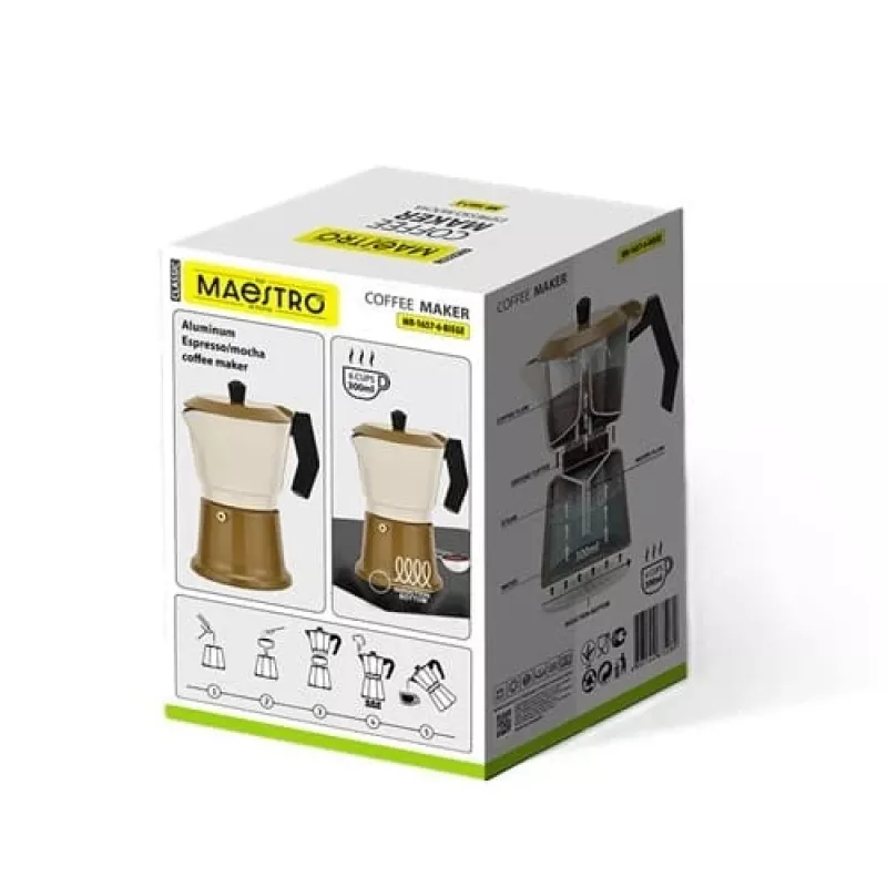 Espresovač Maestro MR-1657-6-BEIGE hliník 6 šálok