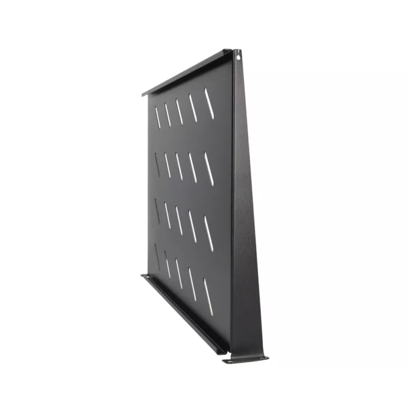 Polica Extralink SHELF 1U pre 19-palcové nástenné skrine, 1U, 300 mm, čierna, kovová