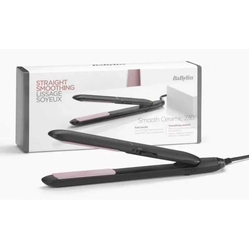 BaByliss Smooth Ceramic 230 ST241E žehlička na vlasy, čierna