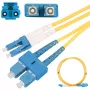 Optický kábel Extralink EX.3616, FTTH G.652D, SC na LC, 2 m, Vollduplex, žltý