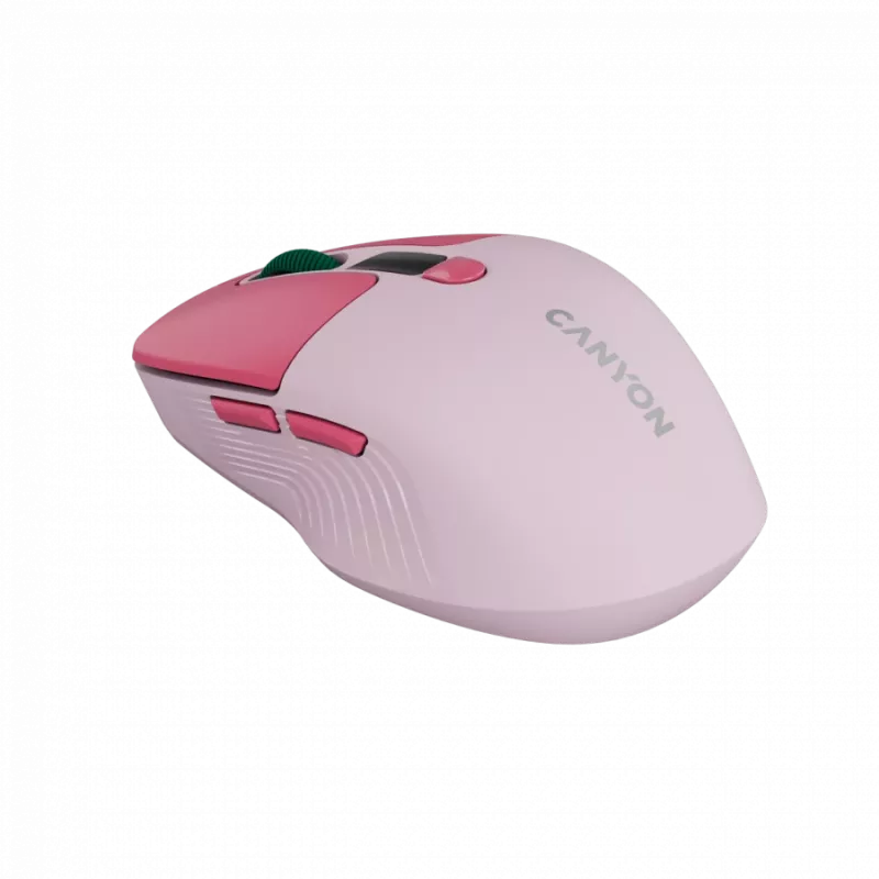 Canyon MW-26 - 2in1 bezdrôtová optická myš Bluetooth / 2,4 GHz - tichá - ružová