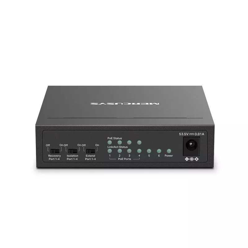 Mercusys 6-portový 10/100Mbps desktop switch s 4-port PoE+