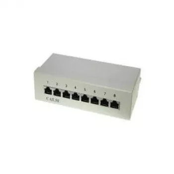 Patch panel S/CONN 75058 Mini Cat5e sivá