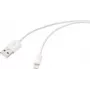 Renkforce USB kábel USB 2.0 USB-A konektor samec, Apple Lightning konektor samec 1,00 m biely RF-6857548 (RF-6857548)