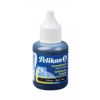 Pelikan pečiatková farba 84, vodoodolná, čierna, 30 ml vhodná pre gumené pečiatky, na textil, kožu, drevo, kov, - 1 ks (351460)