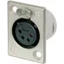 Neutrik NTR-NC4FP1 - -30 - 80 °C - čierna - strieborná - UL 94 HB - IEC 61076-2-103 - IP 40 - IEC 68-2-20 (NC4FP1)