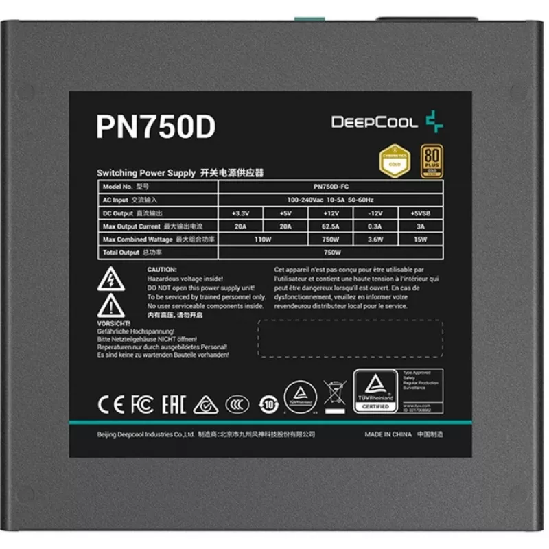 Napájací zdroj Deepcool PN750D 750W Gold ATX