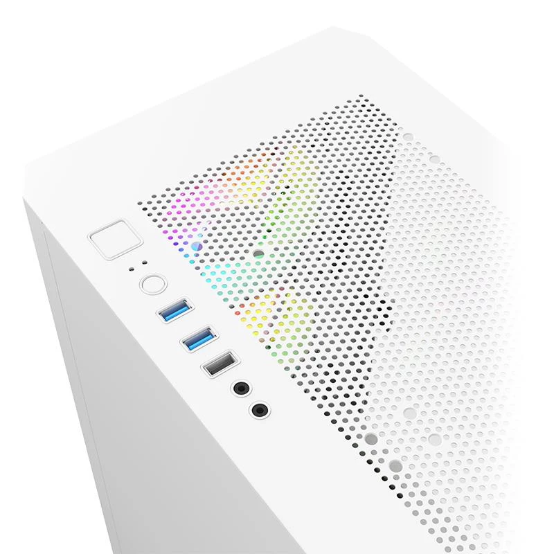 Montech AIR 100 ARGB MICRO-ATX veža so štyrmi predinštalovanými ARGB ventilátormi, ultra-minimalistický dizajn, jemný mesh predný panel, vysoký prietok vzduchu, jedinečná strana