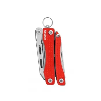 Multitool Nextool NE20051 10-in-1 kompaktný, nerezová oceľ, červený, 78 g, 6,2 cm zložený