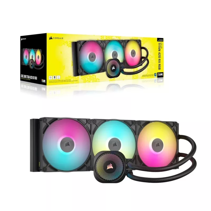 AIO kvapalinový chladič CPU CORSAIR WAK iCUE LINK TITAN 420 RX 420mm RGB