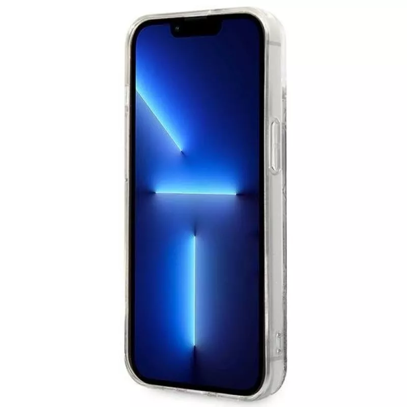 Karl Lagerfeld KLHCP14MLMNMK iPhone 14 Plus 6.7 tvrdý obal čierny / čierny Liquid Glitter Monogram