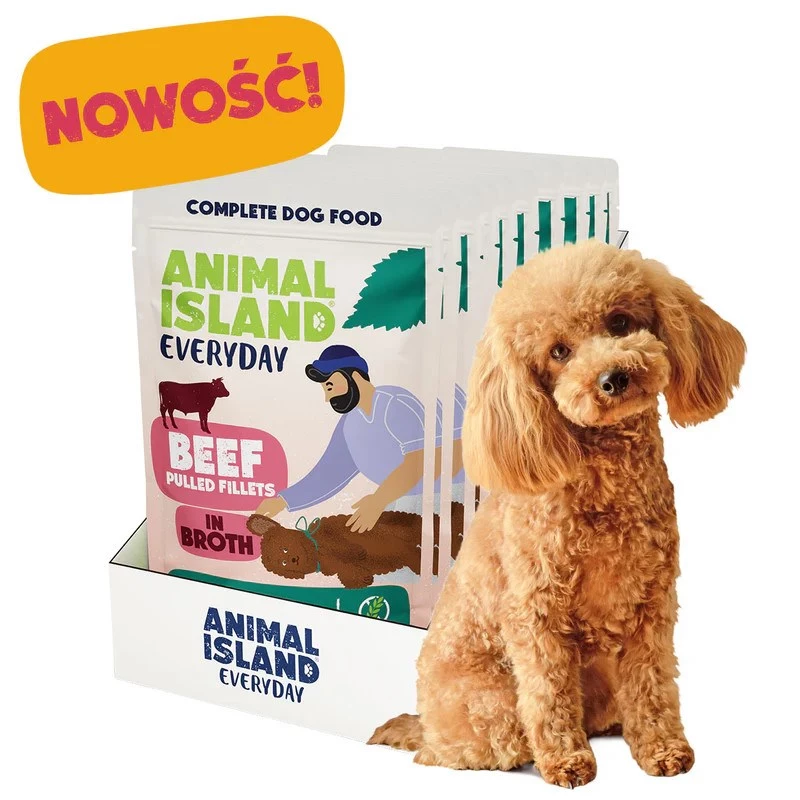 ANIMAL ISLAND hovädzí filé vo vývare pre psov 10x150g