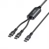 USB-C 2-in-1 kábel Unitek C14146ABK01 1,8 m, USB-C na USB-C, 100 W PD, čierny