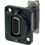 Neutrik NADB15FF-B káblový adaptér VGA čierny - nerezová oceľ (NADB15FF-B)
