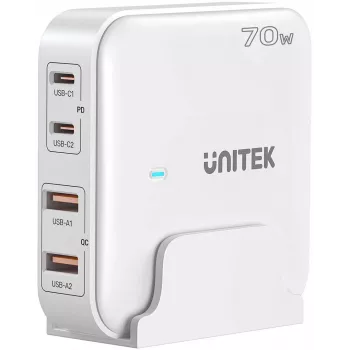 Stolová nabíjačka Unitek P1228AWH01-EU 70W 2×USB-A 2×USB-C