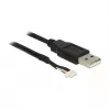 USB kábel DeLOCK 1,5 m USB2.0-A/5p čierny