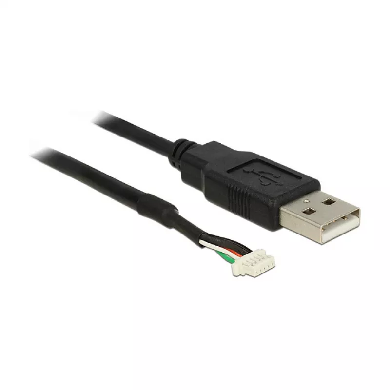 USB kábel DeLOCK 1,5 m USB2.0-A/5p čierny