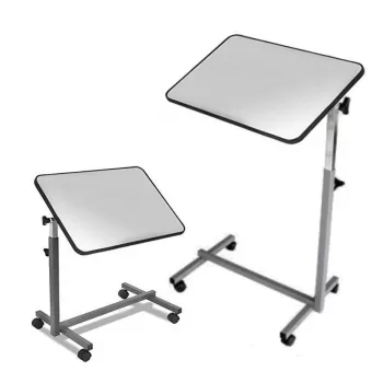 Nočný stolík HERDEGEN EASY Model 421000 – kompaktný odkladací stolík, výškovo nastaviteľný 70–105 cm, doska 600×400 mm, sklopný 0–90°, 4 kolieska s brzdou, maximálna nosnosť 10 kg