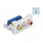 RCA modul DeLOCK Easy 45 3 x RCA konektor samica 22,5 x 45 mm