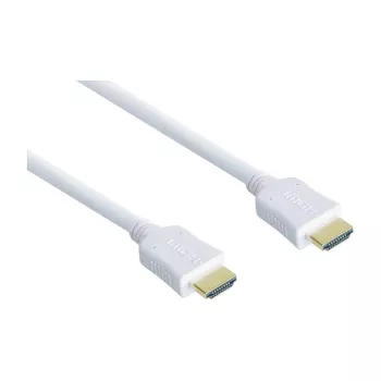 High-Speed-HDMI® kábel s Ethernetom, pozlátené konektory, konektor samec A na konektor samec A, biela, 0,5m, Good Connections®
