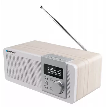 Prenosné rádio BLAUPUNKT PP14BT s Bluetooth, MP3, MicroSD, USB a budíkom — 6 W, batéria/napájanie zo siete, 230×118×90 mm