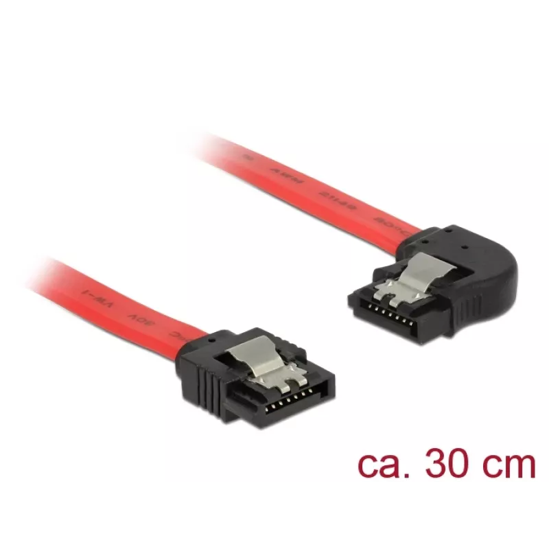 SATA kábel DeLOCK 83963 0,3 m SATA 7-Pin čierny červený