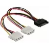 SATA 15-Pin na 2x 4-Pin Molex konektor samica 20 cm DeLOCK 65159