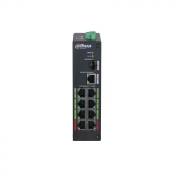 Switch DAHUA DH-LR2110-8ET-120 L2 8x Fast Ethernet (10/100) PoE, 48–57V, 8,8 Gbit/s, MAC 8000, čierny