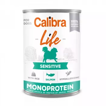 CALIBRA Life Sensitive losos s ryžou - mokré krmivo pre psov - 400g