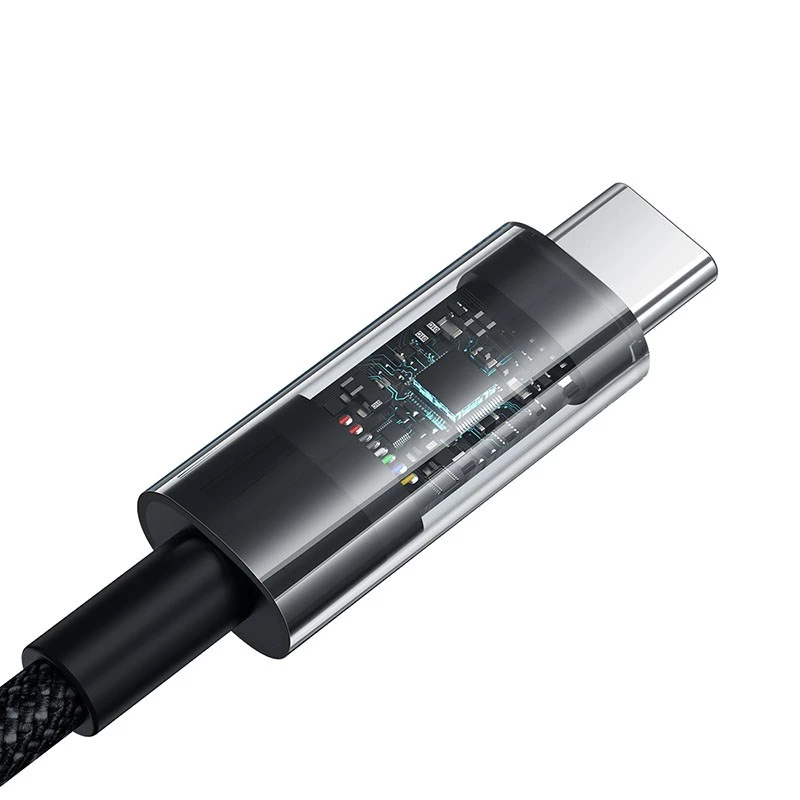 Baseus Gem USB A na USB C rýchlonabíjací kábel 2 m 100 W čierny