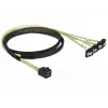 SCSI kábel DeLOCK 85685 čierny žltý 1 m 1 x Mini SAS HD SFF-8643 4 x SATA 7 Pin