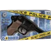 Kovový hračkársky policajný revolver Gonher 8-ranný, kovová konštrukcia, model 258441